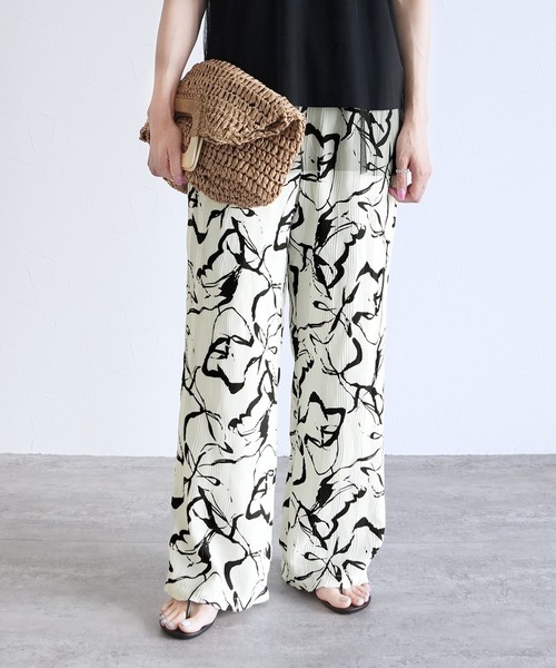 reca（レカ）の「ニュアンス柄イージーパンツ（その他パンツ・レディース・オフホワイト・L/M）」の6枚目の写真