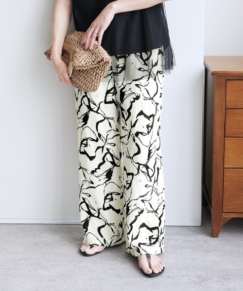 reca（レカ）の「ニュアンス柄イージーパンツ（その他パンツ・レディース・オフホワイト・L/M）」の8枚目の写真