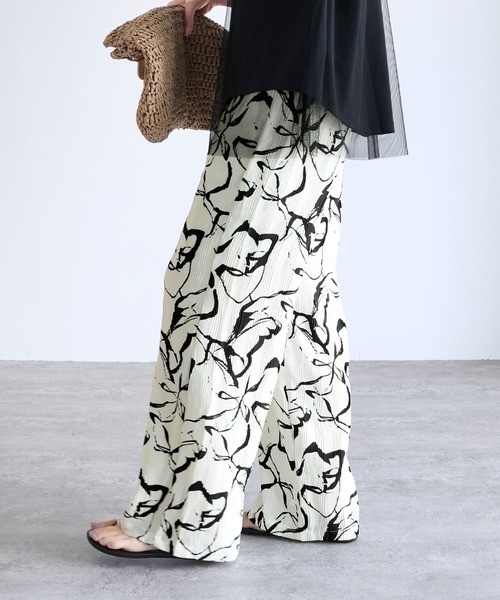 reca（レカ）の「ニュアンス柄イージーパンツ（その他パンツ・レディース・オフホワイト・L/M）」の9枚目の写真