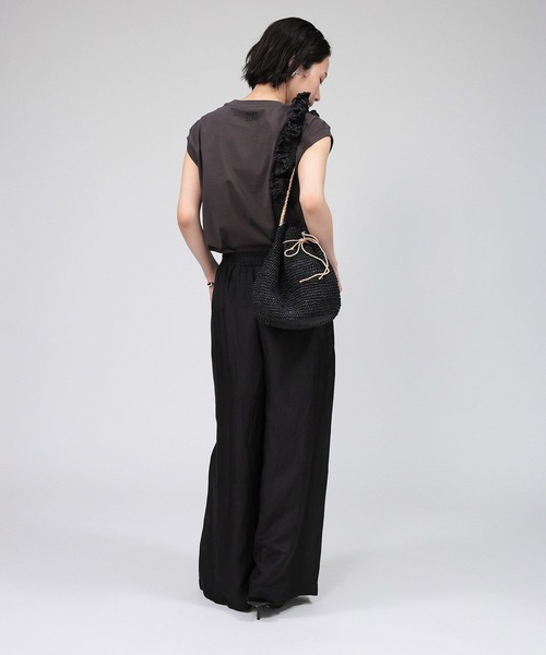 BABYLONE（バビロン）の「インドシアーリネンタックパンツ（その他パンツ・レディース・ライム/ブラック・フリー）」の14枚目の写真