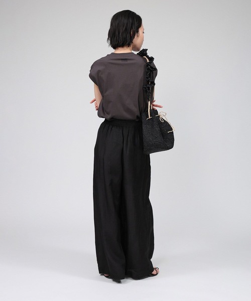 BABYLONE（バビロン）の「インドシアーリネンタックパンツ（その他パンツ・レディース・ライム/ブラック・フリー）」の15枚目の写真