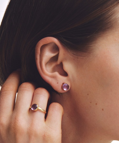 les bonbon(ルボンボン)の「【les bon bon】aura round pierce/オーラ ラウンド ピアス BOB549(ピアス(両耳用)・レディース・グリーン/イエロー/パープル・FREE)」の3枚目の写真