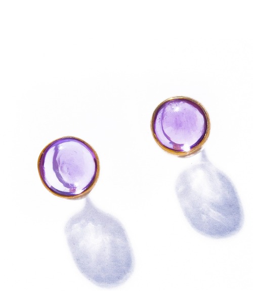 les bonbon(ルボンボン)の「【les bon bon】aura round pierce/オーラ ラウンド ピアス BOB549(ピアス(両耳用)・レディース・グリーン/イエロー/パープル・FREE)」の5枚目の写真