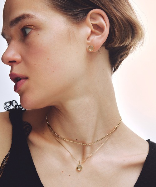 les bonbon(ルボンボン)の「【les bon bon】aura round pierce/オーラ ラウンド ピアス BOB549(ピアス(両耳用)・レディース・グリーン/イエロー/パープル・FREE)」の8枚目の写真
