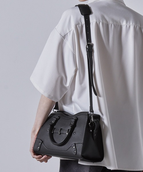 CLEL(クレイル)の「【CLEL】Mini Boston 2way Shoulder/Hand Bag / ミニボストン 2way ショルダー/ハンド バッグ(ハンドバッグ・メンズ・ブラック・FREE)」の14枚目の写真