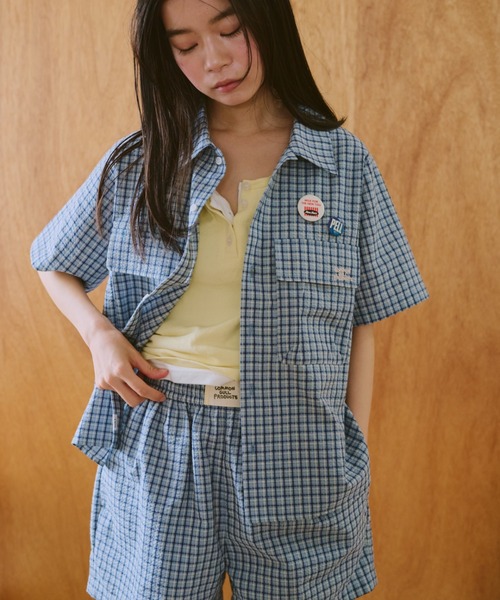 common gull products.（コモンガルプロダクツ）の「鮮やかなまま残る記憶のシャツ（シャツ/ブラウス・レディース・イエロー系/ライトブルー・SMALL/MEDIUM/LARGE）」の12枚目の写真