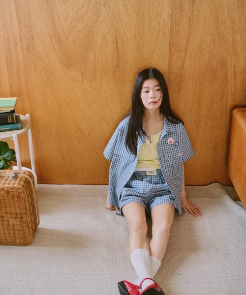 common gull products.（コモンガルプロダクツ）の「鮮やかなまま残る記憶のシャツ（シャツ/ブラウス・レディース・イエロー系/ライトブルー・SMALL/MEDIUM/LARGE）」の13枚目の写真