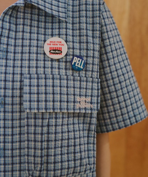 common gull products.（コモンガルプロダクツ）の「鮮やかなまま残る記憶のシャツ（シャツ/ブラウス・レディース・イエロー系/ライトブルー・SMALL/MEDIUM/LARGE）」の16枚目の写真