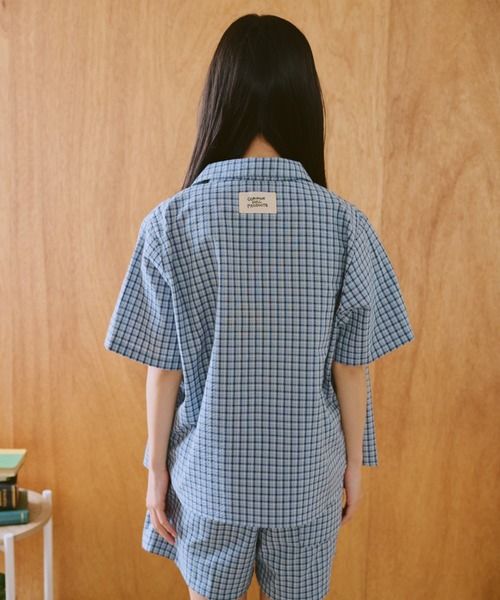 common gull products.（コモンガルプロダクツ）の「鮮やかなまま残る記憶のシャツ（シャツ/ブラウス・レディース・イエロー系/ライトブルー・SMALL/MEDIUM/LARGE）」の18枚目の写真