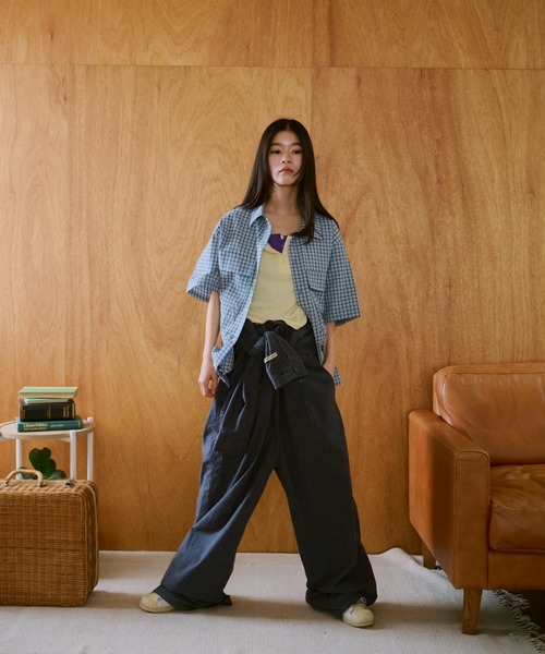 common gull products.（コモンガルプロダクツ）の「鮮やかなまま残る記憶のシャツ（シャツ/ブラウス・レディース・イエロー系/ライトブルー・SMALL/MEDIUM/LARGE）」の21枚目の写真