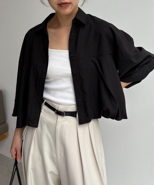 CAPRICIEUX LE'MAGE(カプリシューレマージュ)の「【夏の羽織りにも◎】バルーンパフシャツ(シャツ/ブラウス・レディース・オフホワイト/ブラック/イエロー・FREE)」の13枚目の写真