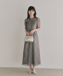 kaene（カエン）の「マオカラーレースドレス【結婚式 二次会 同窓会 謝恩会 お呼ばれドレス】（ドレス）」