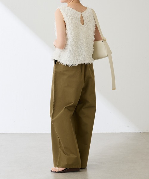 COLLAGE GALLARDAGALANTE(コラージュガリャルダガランテ)の「Q.anos/サスペンダーパンツ(サロペット/オーバーオール・レディース・カーキ/ブルー・FREE)」の8枚目の写真