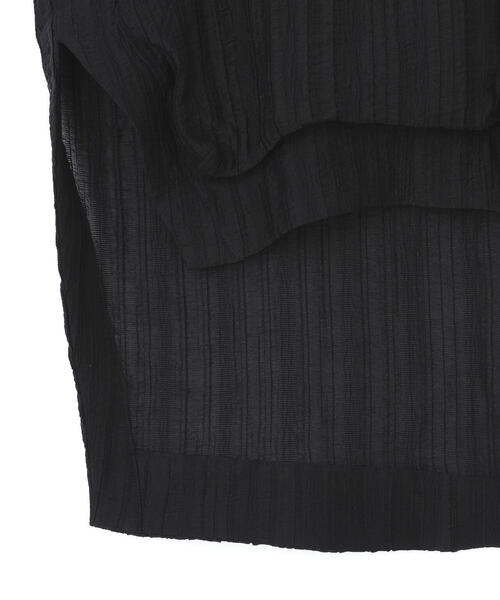 ROYAL FLASH（ロイヤルフラッシュ）の「A.F ARTEFACT/エーエフ・アーティファクト/SHEER YO-RYU HOODIE SHIRT（シャツ/ブラウス・メンズ・ブラック・2/3）」の9枚目の写真