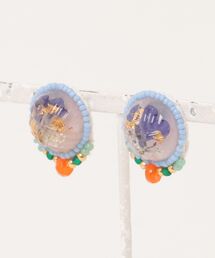 【chiguhagu】【chiguhagu】押花×ビーズ刺繍ピアス(MA)