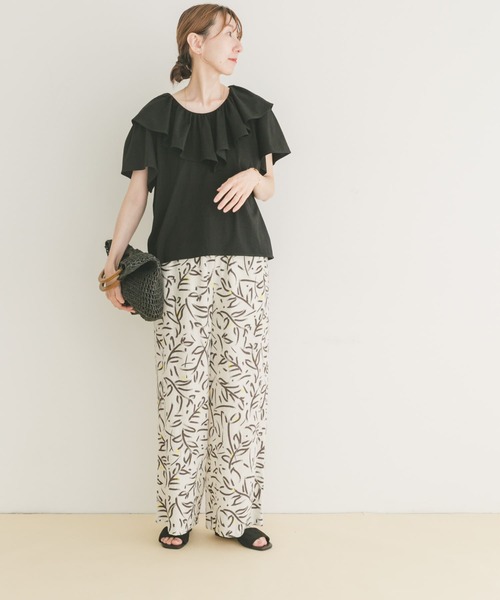 ITEMS URBANRESEARCH(アイテムズ アーバンリサーチ)の「フリルTシャツ(Tシャツ/カットソー・レディース・ホワイト/ブラック・FREE)」の11枚目の写真