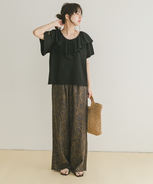 ITEMS URBANRESEARCH(アイテムズ アーバンリサーチ)の「フリルTシャツ(Tシャツ/カットソー・レディース・ホワイト/ブラック・FREE)」の15枚目の写真