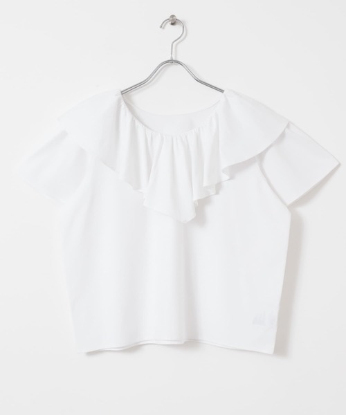 ITEMS URBANRESEARCH(アイテムズ アーバンリサーチ)の「フリルTシャツ(Tシャツ/カットソー・レディース・ホワイト/ブラック・FREE)」の16枚目の写真