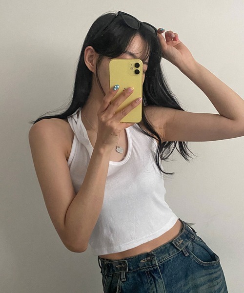 NANAHACHI(ナナハチ)の「バックリボンホルターネックタンク(Tシャツ/カットソー・レディース・ブラック/グレー/ホワイト・FREE)」の16枚目の写真