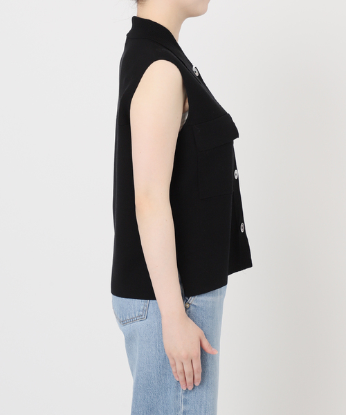 IENA（イエナ）の「ハイツイストウールシルク 襟付きノースリーブ（ニット/セーター・レディース・ブラック/キャメル・FREE）」の20枚目の写真