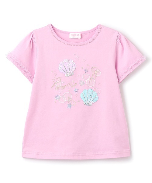 セール】シェルスパンコール 半袖Tシャツ（Tシャツ/カットソー