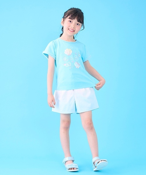 中古　メゾピアノ　トップス　半ズボン　130 シェル メゾピアノ ショートパンツ 140cm シェル柄 シェルポケット