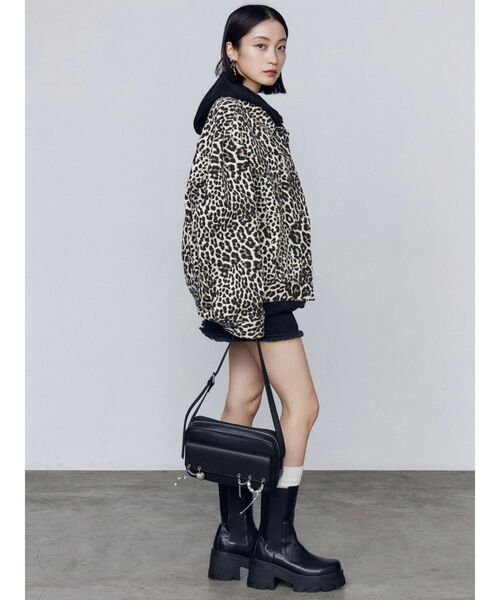 EMODA（エモダ）の「オーバーポケットレオパードブルゾン（ブルゾン・レディース・アイボリー/ベージュ・FREE）」の6枚目の写真