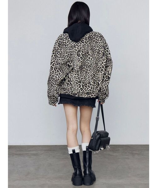EMODA（エモダ）の「オーバーポケットレオパードブルゾン（ブルゾン・レディース・アイボリー/ベージュ・FREE）」の7枚目の写真