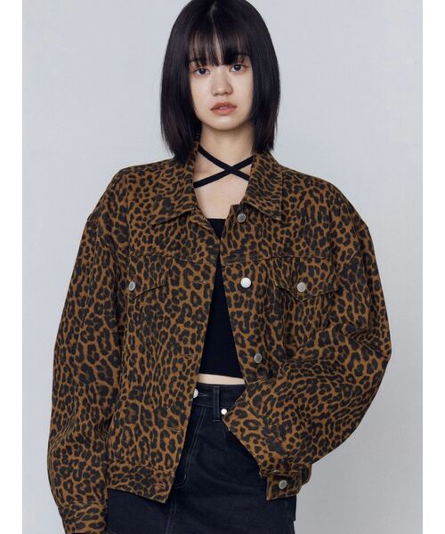 EMODA（エモダ）の「オーバーポケットレオパードブルゾン（ブルゾン・レディース・アイボリー/ベージュ・FREE）」の17枚目の写真