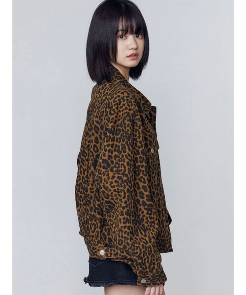 EMODA（エモダ）の「オーバーポケットレオパードブルゾン（ブルゾン・レディース・アイボリー/ベージュ・FREE）」の18枚目の写真