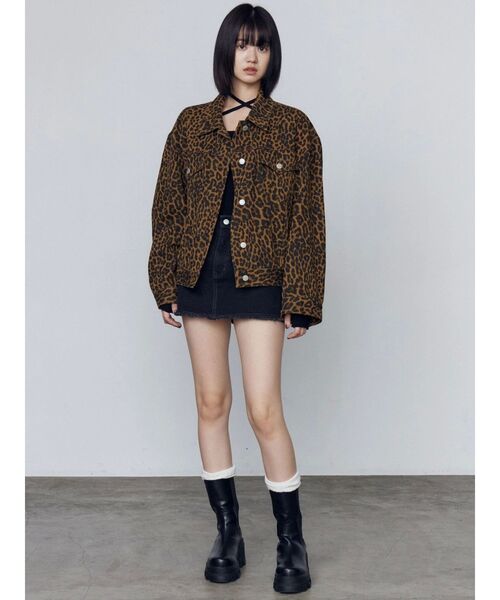 EMODA（エモダ）の「オーバーポケットレオパードブルゾン（ブルゾン・レディース・アイボリー/ベージュ・FREE）」の19枚目の写真