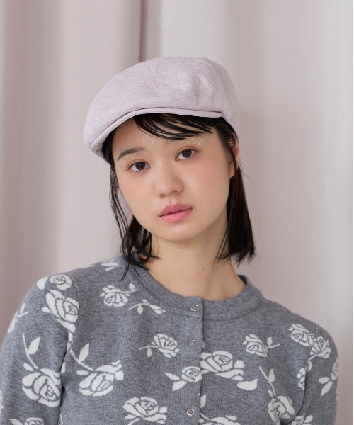 kaorinomori（カオリノモリ）の「kaorinomori シークハンチング リヴィ / カオリノモリ（ハンチング/ベレー帽・レディース・ブラック/ホワイト/ピンク・M/57.5cm）」の3枚目の写真