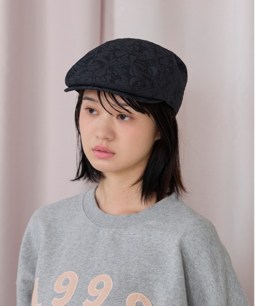 kaorinomori（カオリノモリ）の「kaorinomori シークハンチング リヴィ / カオリノモリ（ハンチング/ベレー帽・レディース・ブラック/ホワイト/ピンク・M/57.5cm）」の10枚目の写真