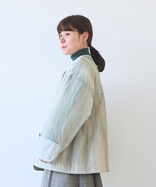 yuni(ユニ )の「△コットンナイロン evodown 流し染 ジャケット(ダウンジャケット/コート・レディース・グレー・FREE)」の15枚目の写真