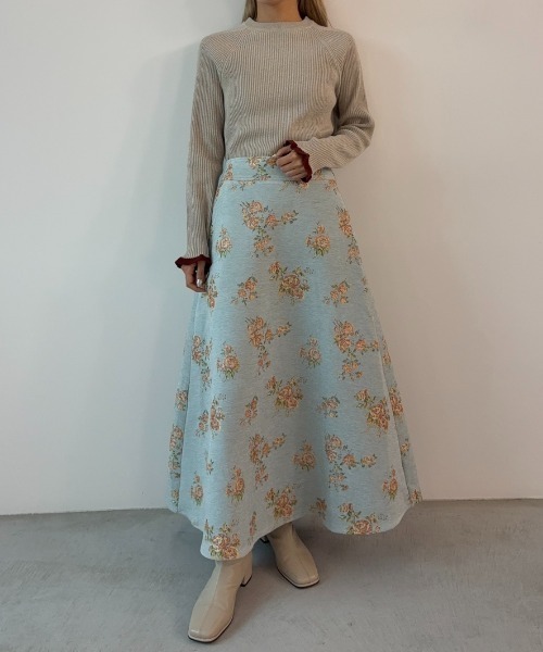 セール】バラ柄ジャガードスカート（スカート）｜Unitage（ユニテージ