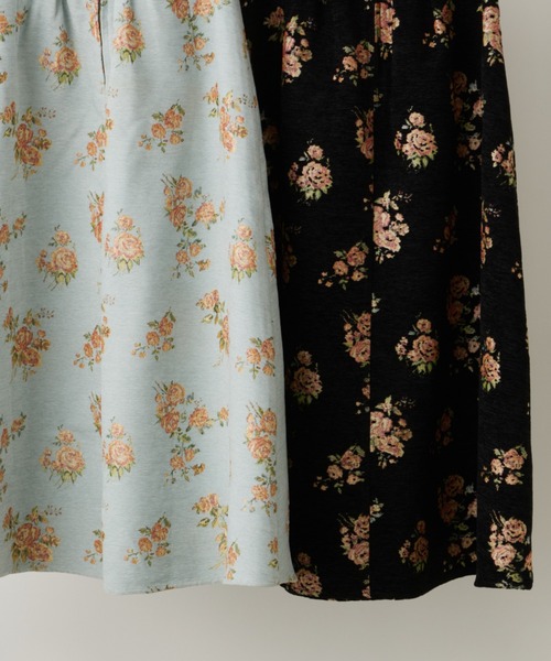 Unitage（ユニテージ）の「バラ柄ジャガードスカート（スカート・レディース・ライトブルー/ブラック・FREE）」の22枚目の写真