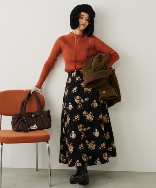 セール】バラ柄ジャガードスカート（スカート）｜Unitage（ユニテージ