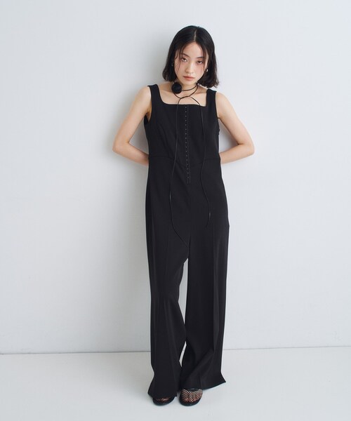 サロペット・オーバーオール・オールインワン ito_fukuoka back open all-in-one ito fukuoka ✳︎ back open all-in-one black - メルカリ