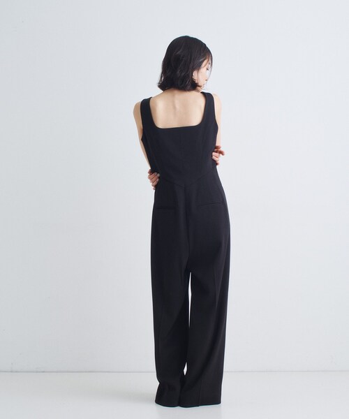 サロペット・オーバーオール・オールインワン ANDMARY Ruru all in one black ANDMARY】Ruru all in one