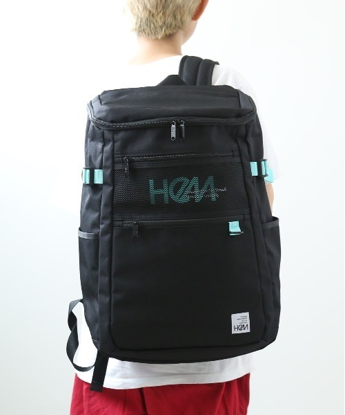 BACKYARD FAMILY(バックヤードファミリー)の「HeM ヘム レイ ボックス型リュック(バックパック/リュック・レディース・ミント/ホワイト/パープル・FREE)」の1枚目の写真