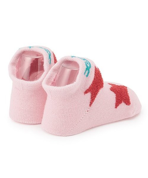 X-girl Stages（エックスガールステージス）の「スターモチーフベビーソックス（ベビーシューズ/ベビーソックス・キッズ・アイボリー/ピンク・F）」の3枚目の写真