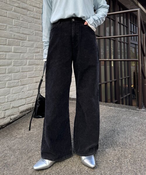 CIAOPANIC TYPY(チャオパニックティピー)の「【全骨格が美脚?!】ウエストベルトパンツ(デニムパンツ・レディース・ブラック/インディゴブルー/キャメル・MEDIUM/LARGE/X-LARGE/X-SMALL/SMALL)」の2枚目の写真