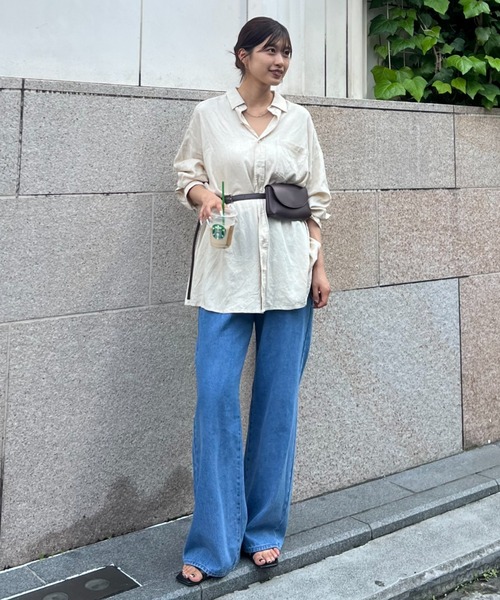 セール】【全骨格が美脚？！】ウエストベルトパンツ（デニムパンツ