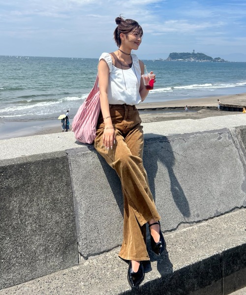 CIAOPANIC TYPY(チャオパニックティピー)の「【全骨格が美脚?!】ウエストベルトパンツ(デニムパンツ・レディース・ブラック/インディゴブルー/キャメル・MEDIUM/LARGE/X-LARGE/X-SMALL/SMALL)」の4枚目の写真