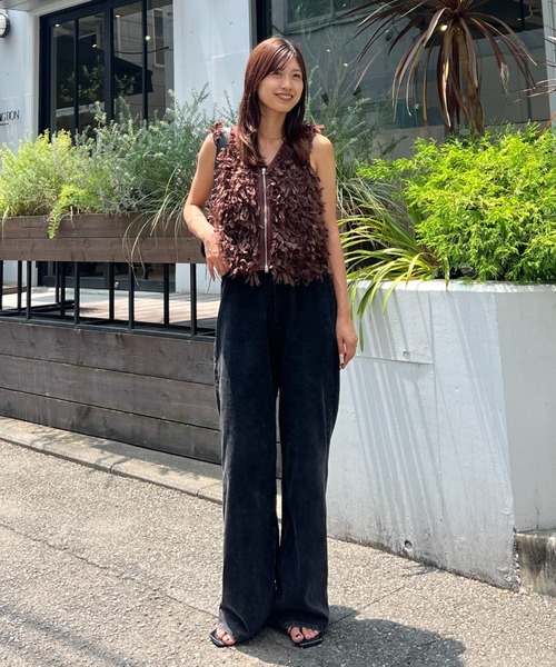 CIAOPANIC TYPY(チャオパニックティピー)の「【全骨格が美脚?!】ウエストベルトパンツ(デニムパンツ・レディース・ブラック/インディゴブルー/キャメル・MEDIUM/LARGE/X-LARGE/X-SMALL/SMALL)」の9枚目の写真