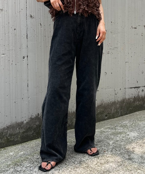 セール】【全骨格が美脚？！】ウエストベルトパンツ（デニムパンツ