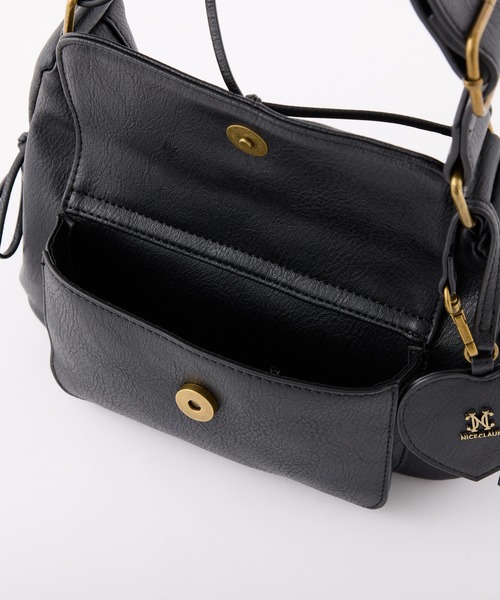 one after another NICE CLAUP(ワンアフターアナザーナイスクラップ)の「ハートミラーチャーム付きドロストバッグ(ショルダーバッグ・レディース・アイボリー/ブラウン/ピンク/ブラック・FREE)」の17枚目の写真