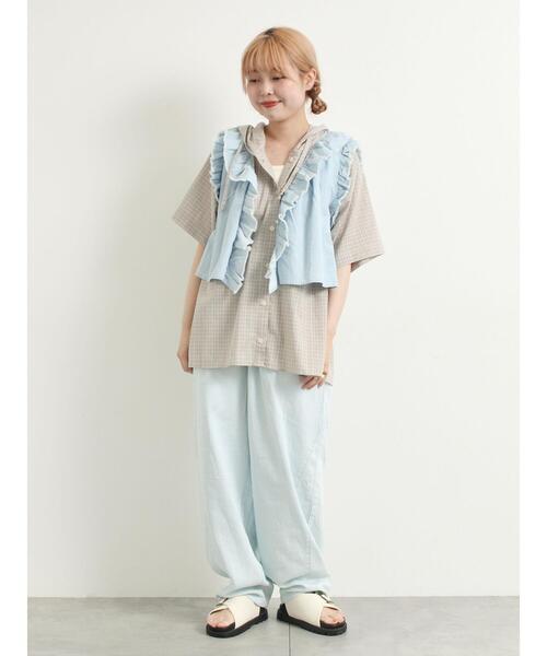 SM2（エスエムツー）の「デニム/ツイルバレルパンツ（その他パンツ・レディース・オフホワイト/グリーン/ブルー/サックスブルー/ベージュ・M/L）」の16枚目の写真