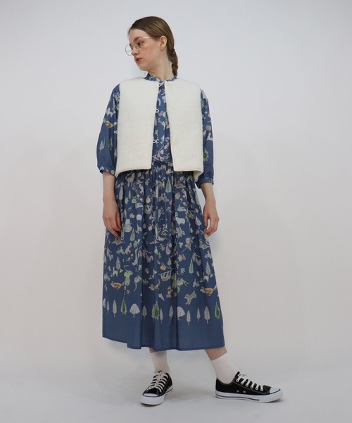 haupia（ハウピア）の「片想い【ワンピース】（ワンピース・レディース・ベージュ/ブルー・MEDIUM）」の9枚目の写真