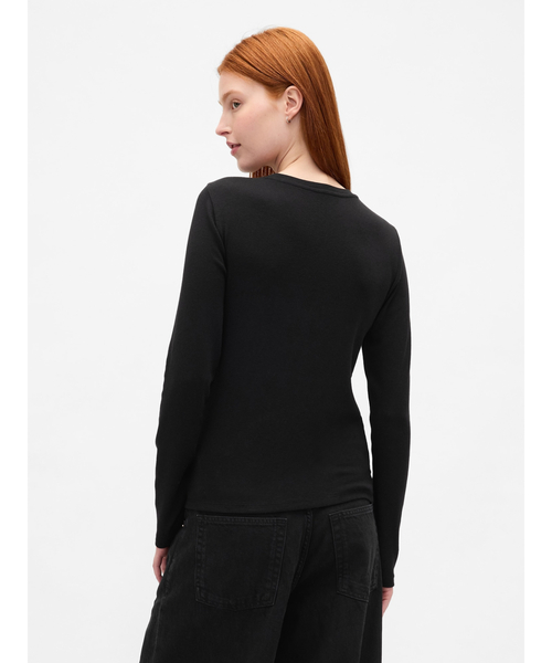 GAP（ギャップ）の「モダン クルーネックTシャツ（Tシャツ/カットソー・レディース・ブラック/ホワイト/ブラウン/ネイビー/ライトグレー・XS/S/M/L/XL/XXS）」の12枚目の写真